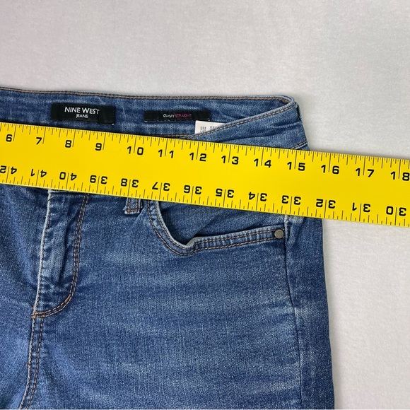 Nine West Curvy Straight  cotton blend denim Blue jeans size 4 - Picture 13 of 16